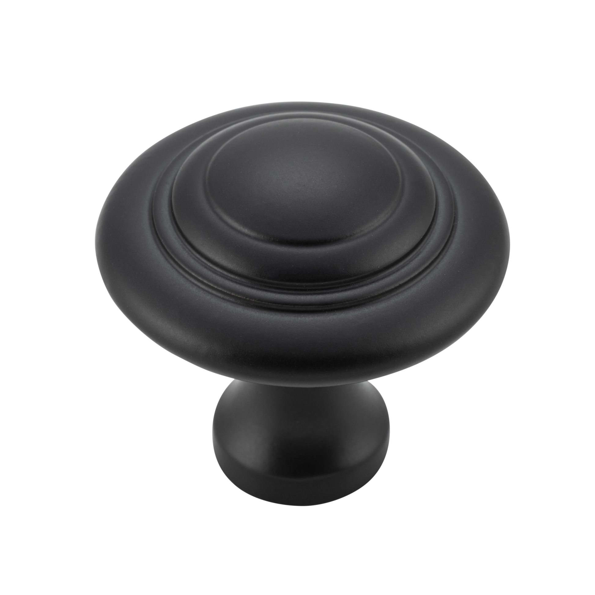 Domed Cupboard Knob Matt Black / D38xP35mm