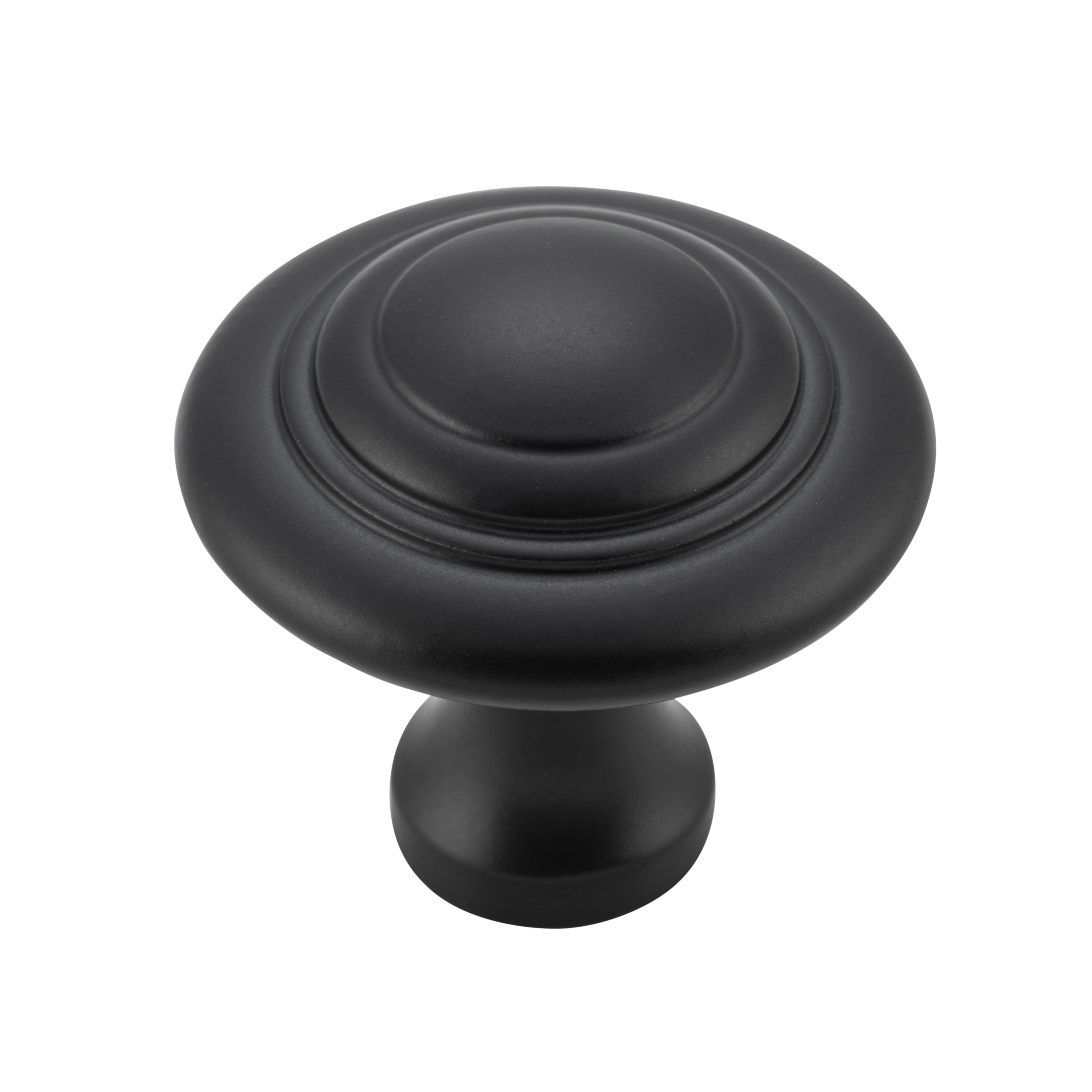 Domed Cupboard Knob Matt Black / D38xP35mm