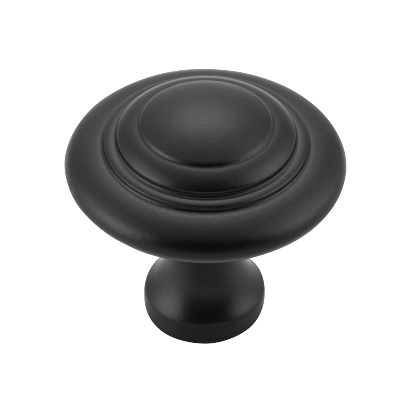 Domed Cupboard Knob Matt Black / D38xP35mm