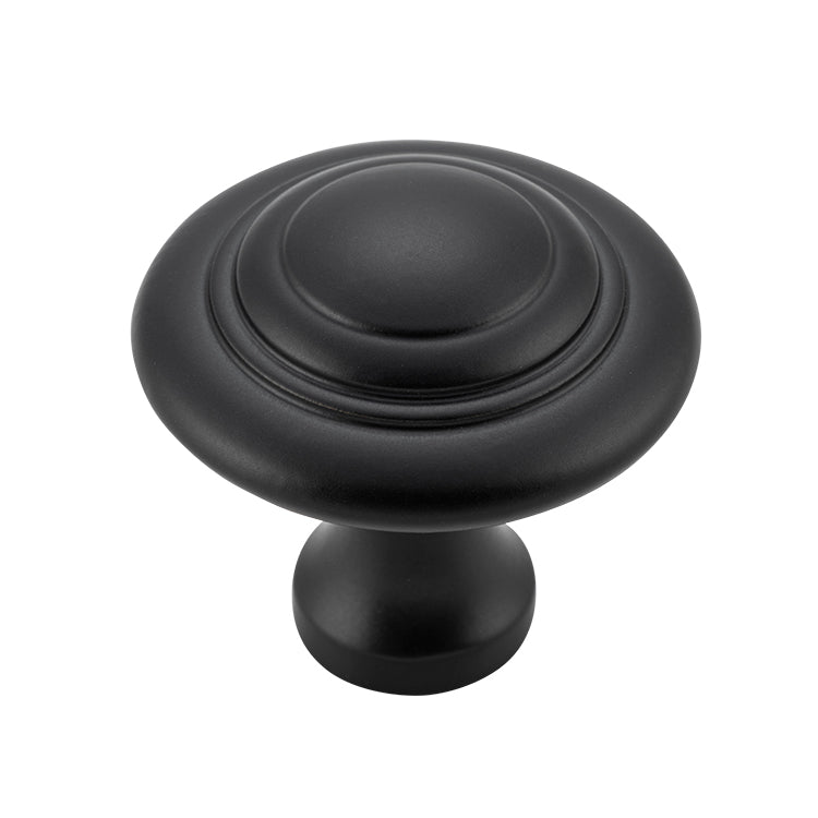 Domed Cupboard Knob Matt Black / D38xP35mm