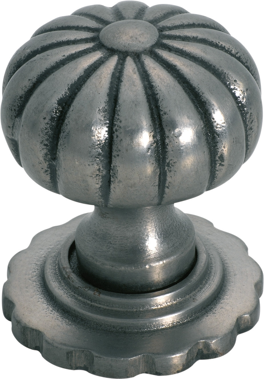 Fluted Cupboard Knob With Backplate