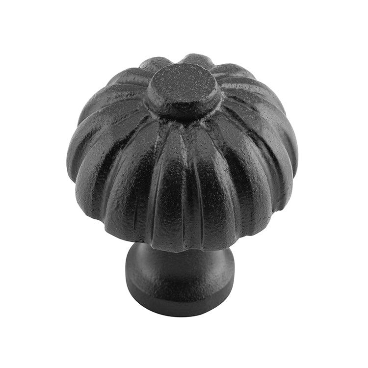 Fluted Cupboard Knob Matt Black / D32xP36mm