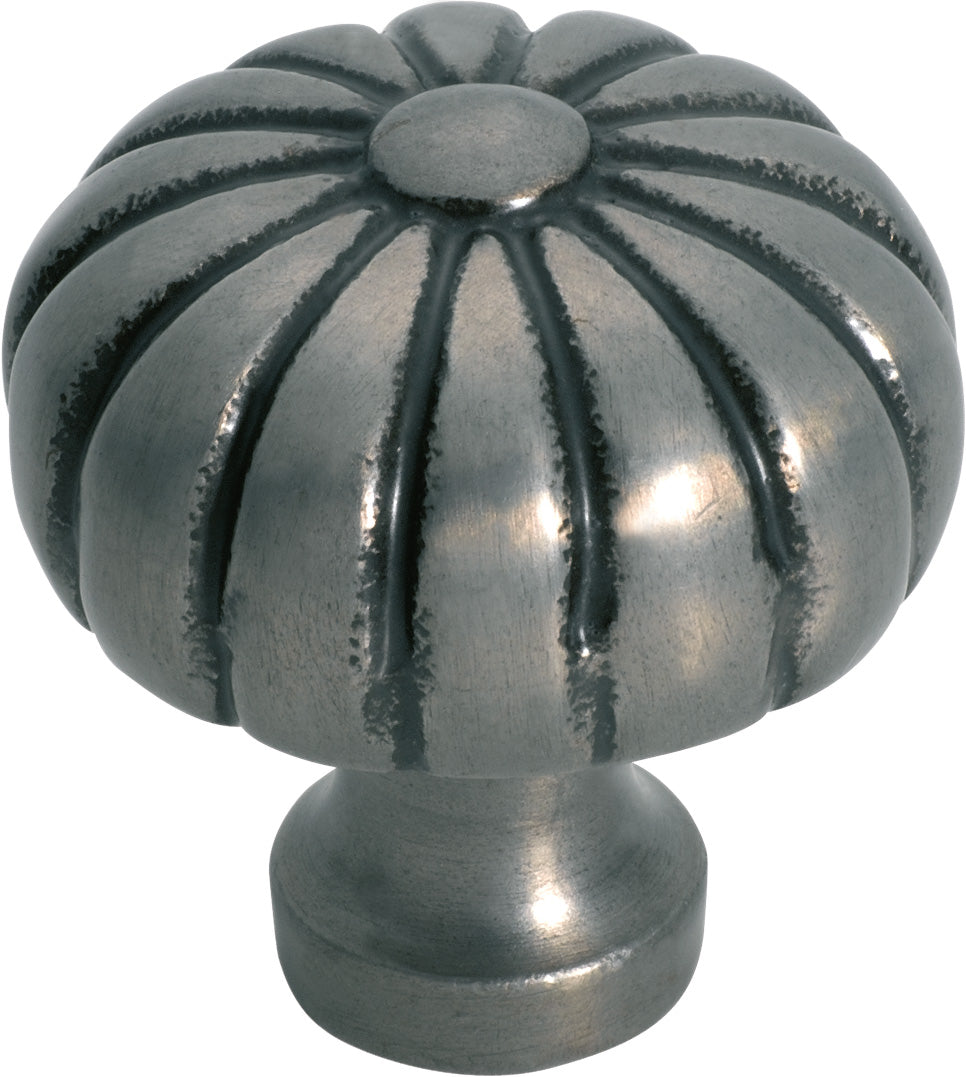 Fluted Cupboard Knob Polished Metal / D38xP42mm