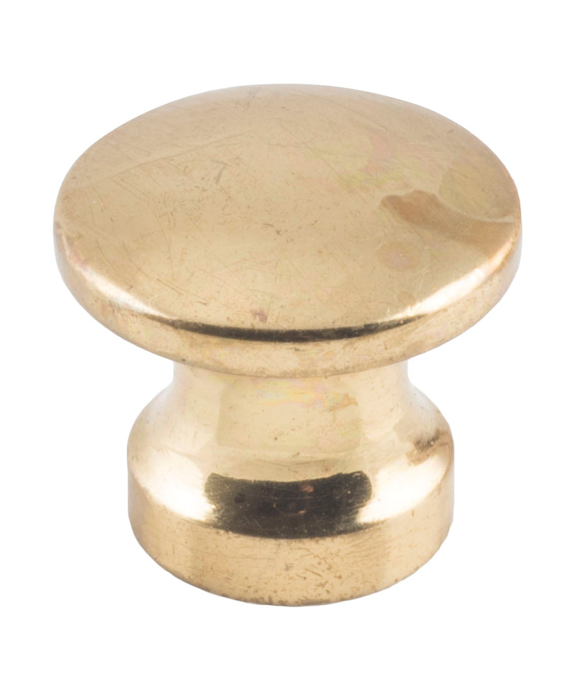 Curved Cupboard Knob Polished Brass / D13xP11mm