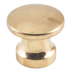 Curved Cupboard Knob Polished Brass / D13xP11mm