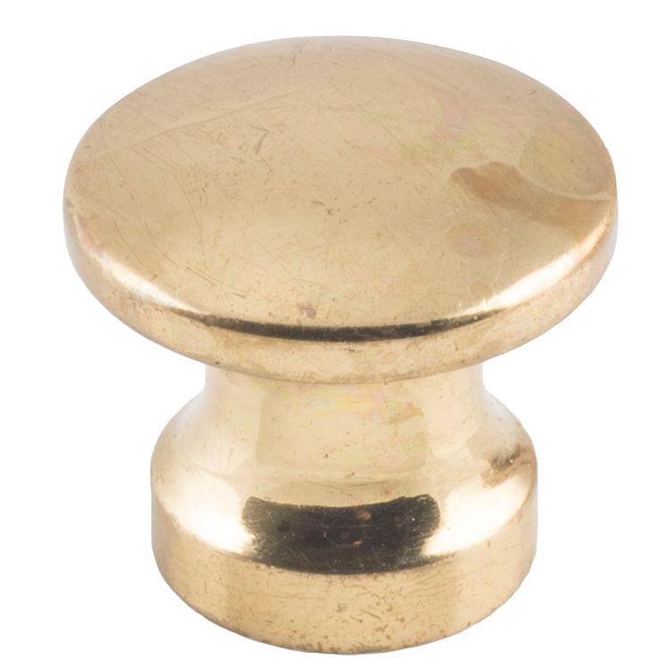 Curved Cupboard Knob Polished Brass / D13xP11mm