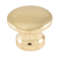 Curved Cupboard Knob Polished Brass / D19xP14mm