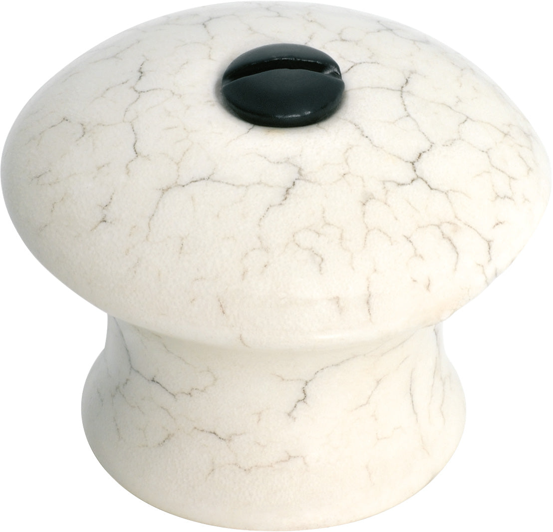 Crazed Cupboard Knob Crazed Ivory Porcelain / D38xP35mm