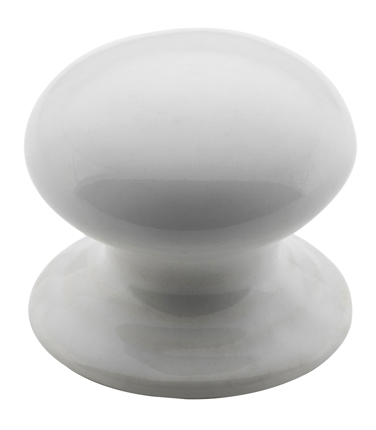 Round Porcelain Cupboard Knob White Porcelain / D30xP29mm