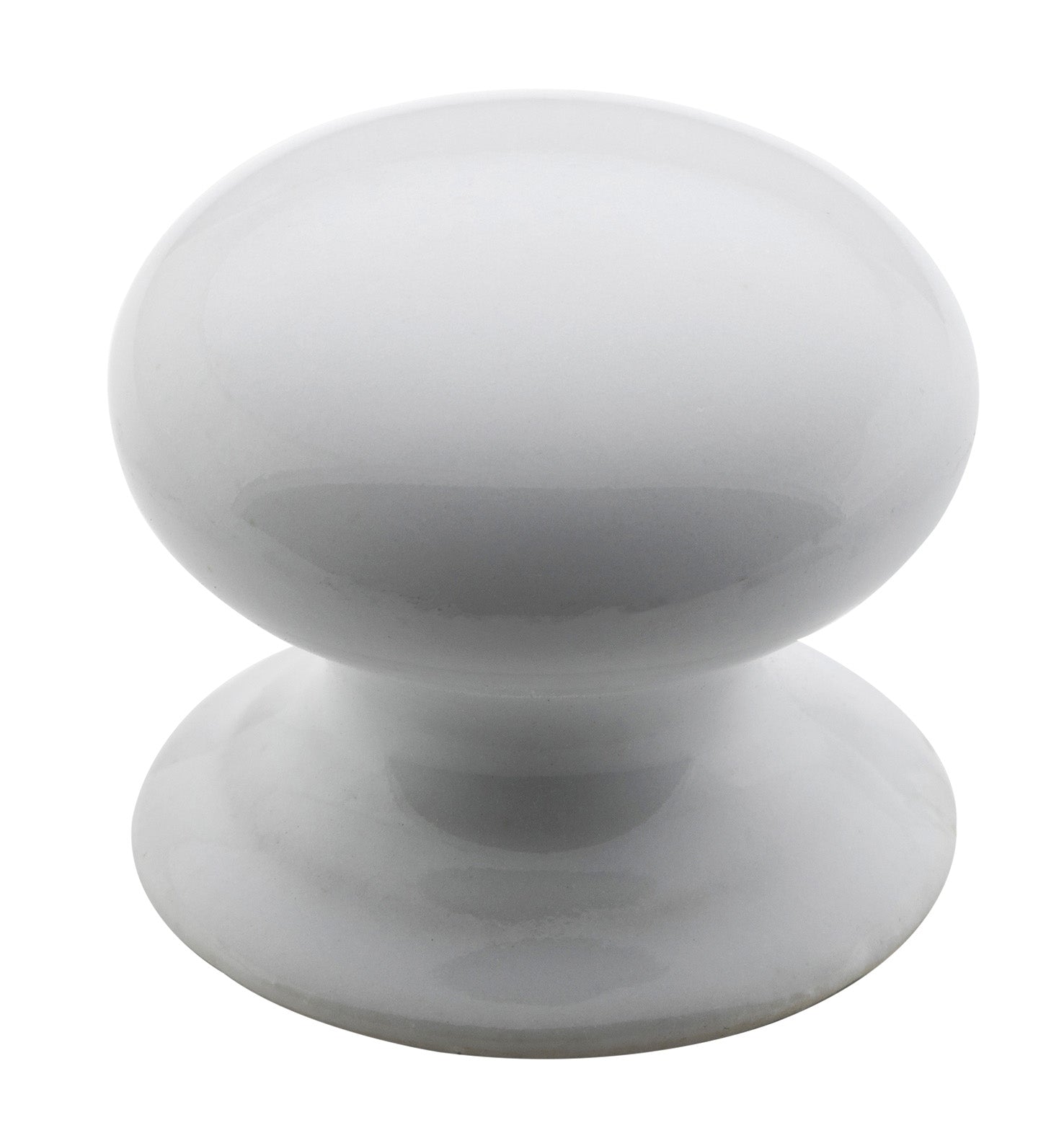 Round Porcelain Cupboard Knob White Porcelain / D35xP31mm