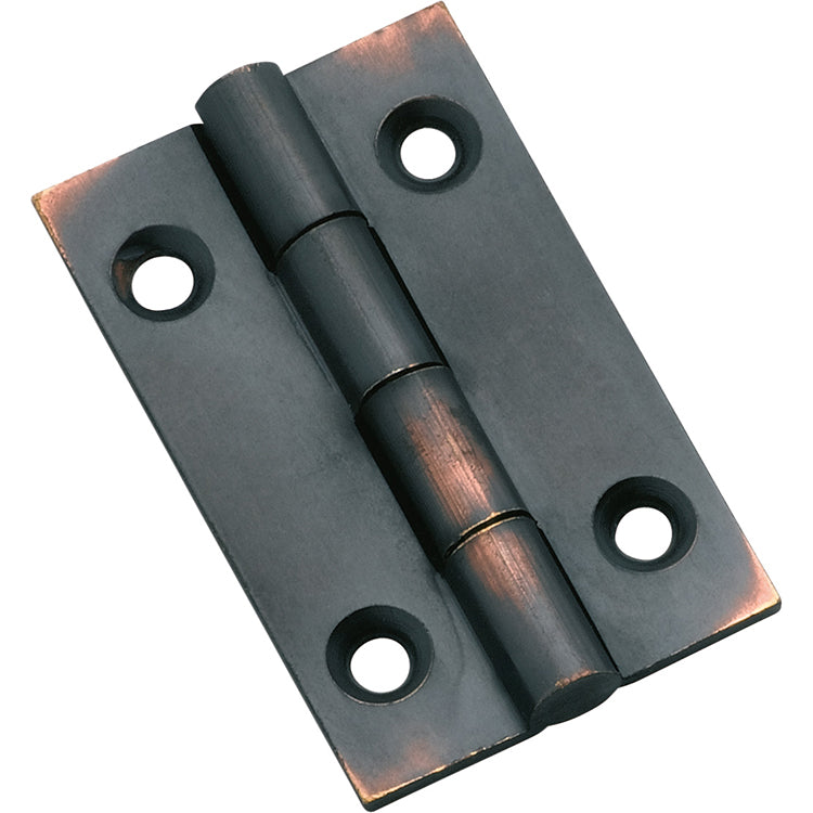 Fixed Pin Cabinet Hinge Antique Copper / H38xW22mm
