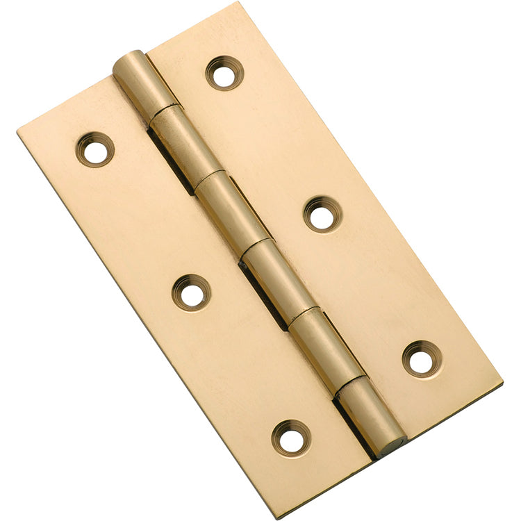 Fixed Pin Cabinet Hinge Polished Brass / H76xW41mm