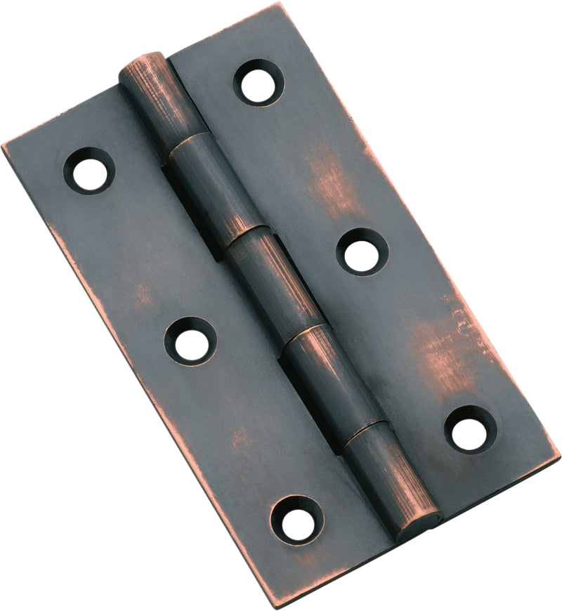 Fixed Pin Cabinet Hinge Antique Copper / H63xW35mm
