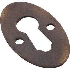 Oval Cupboard Escutcheon Antique Brass