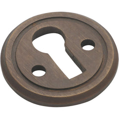 Round Cupboard Escutcheon Antique Brass