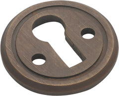 Round Cupboard Escutcheon Antique Brass