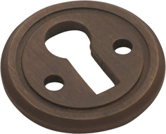 Round Cupboard Escutcheon Antique Brass