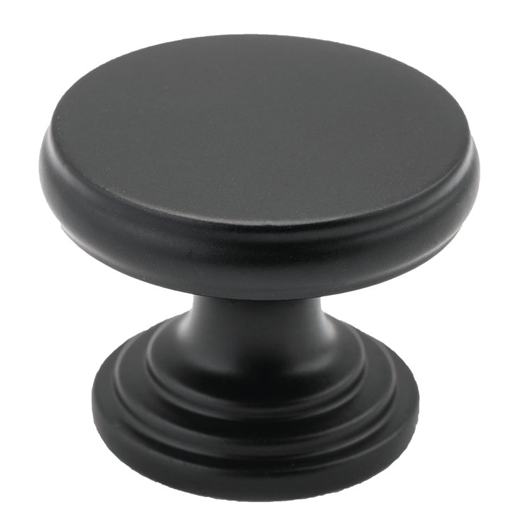 Flat Cupboard Knob Matt Black / D32xP23mm