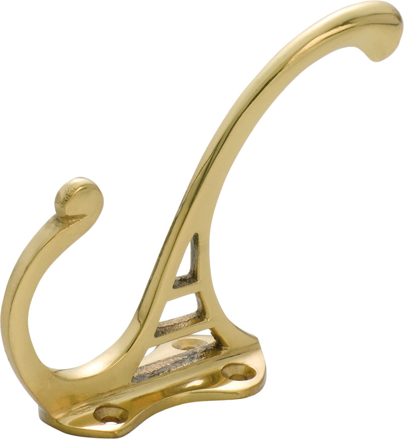 Federation Hat & Coat Hooks Polished Brass
