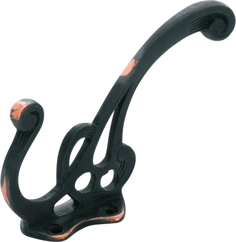 Nouveau Hat & Coat Hooks Antique Copper