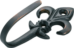Fleur - de - lis Curtain Tie Back Hooks Antique Copper