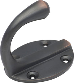 Single Robe Hooks - Oval Backplate Antique Copper
