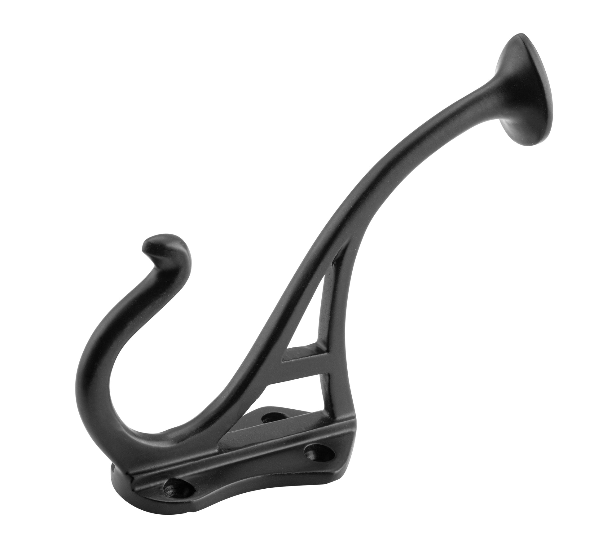 Circular End Hat & Coat Hooks Matt Black