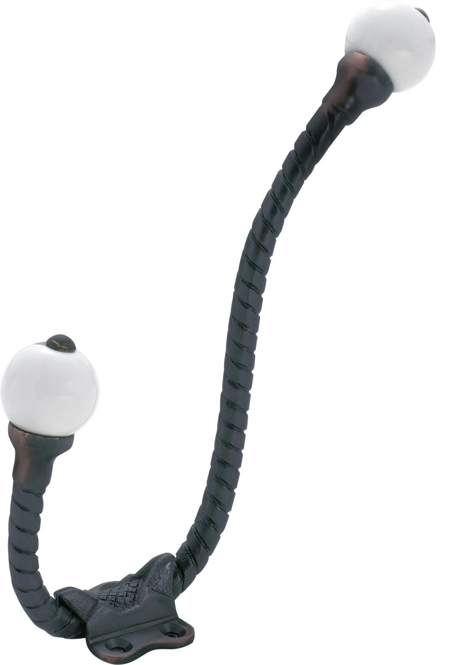 Porcelain Tip Rope Hat & Coat Hooks Antique Copper