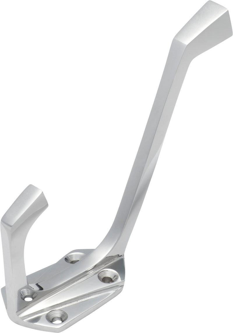 Deco Hat & Coat Hooks Chrome Plated