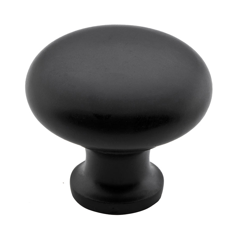 Round Cupboard Knob Matt Black / D25xP24mm