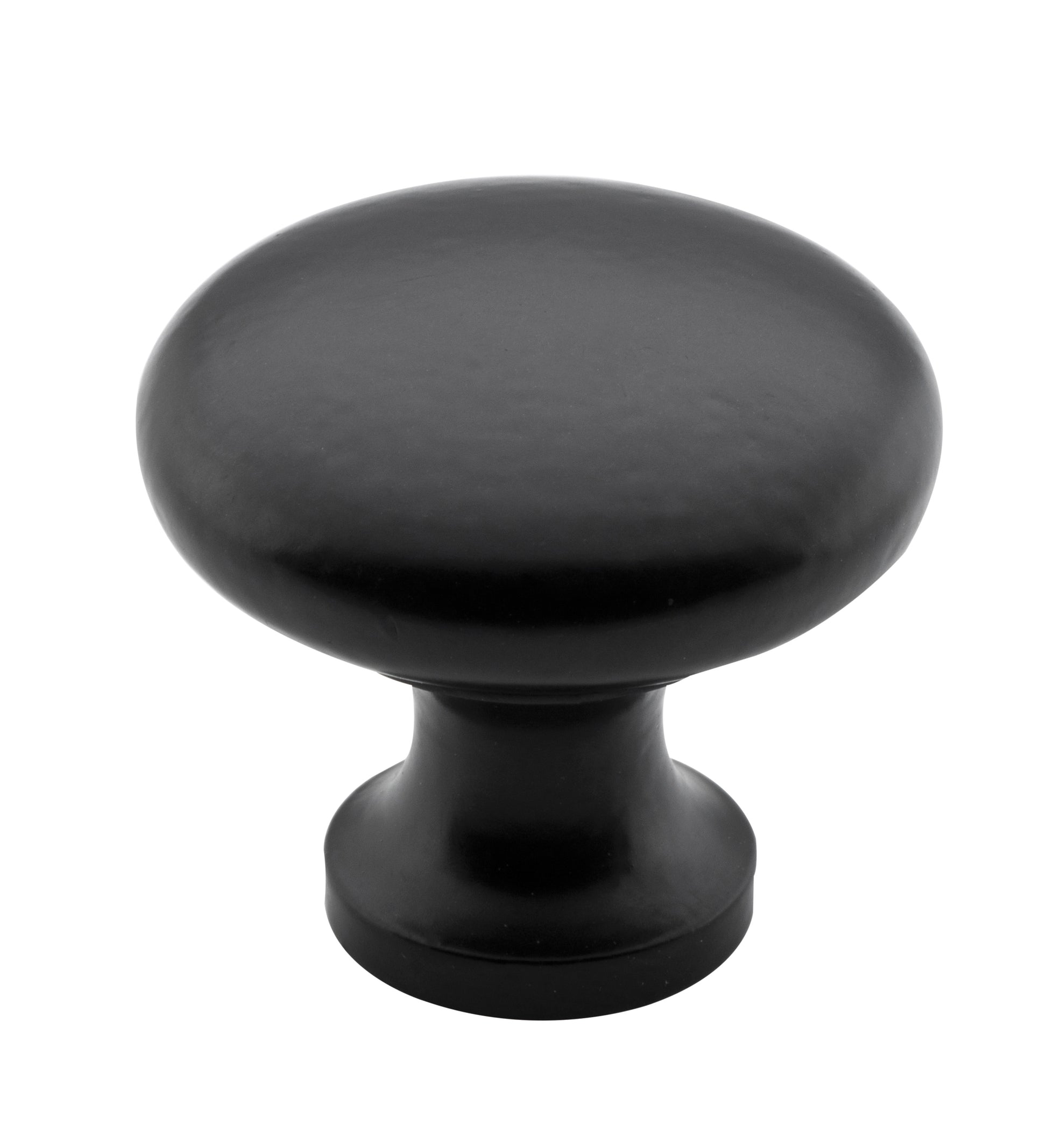 Round Cupboard Knob Matt Black / D32xP30mm