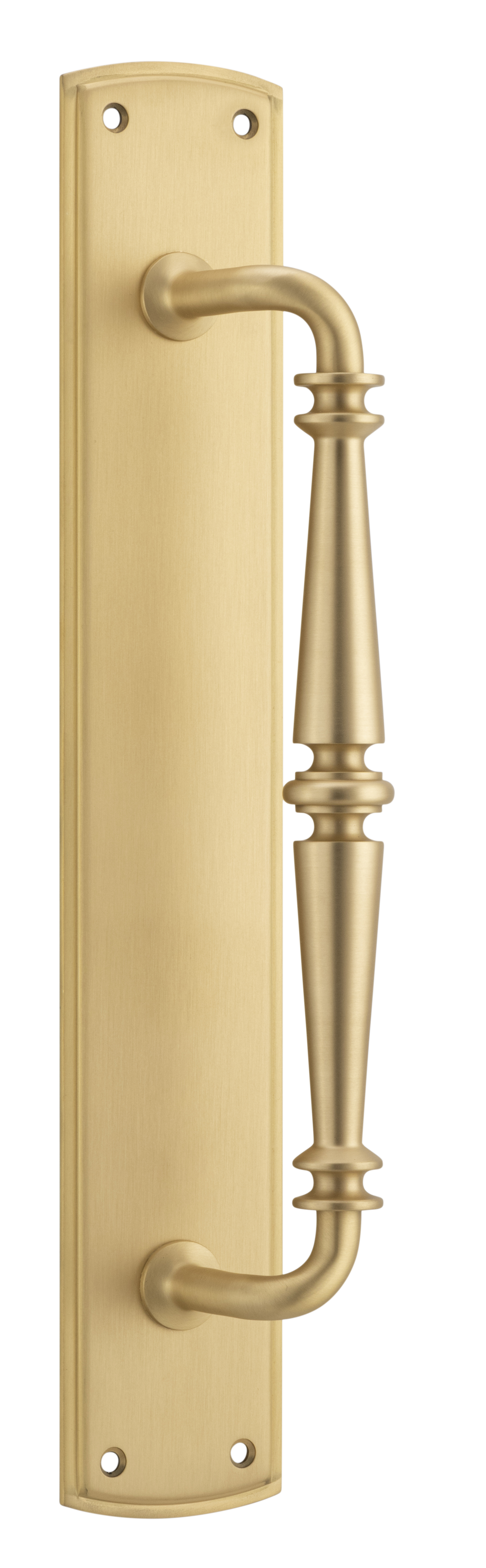 Sarlat Pull Handle on Backplate Satin Brass / Solid Brass