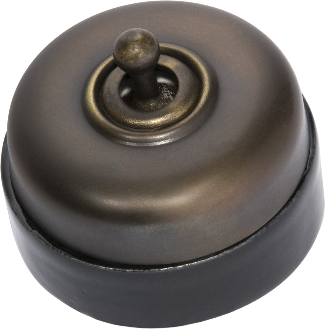 Porcelain Base Switches Antique Brass