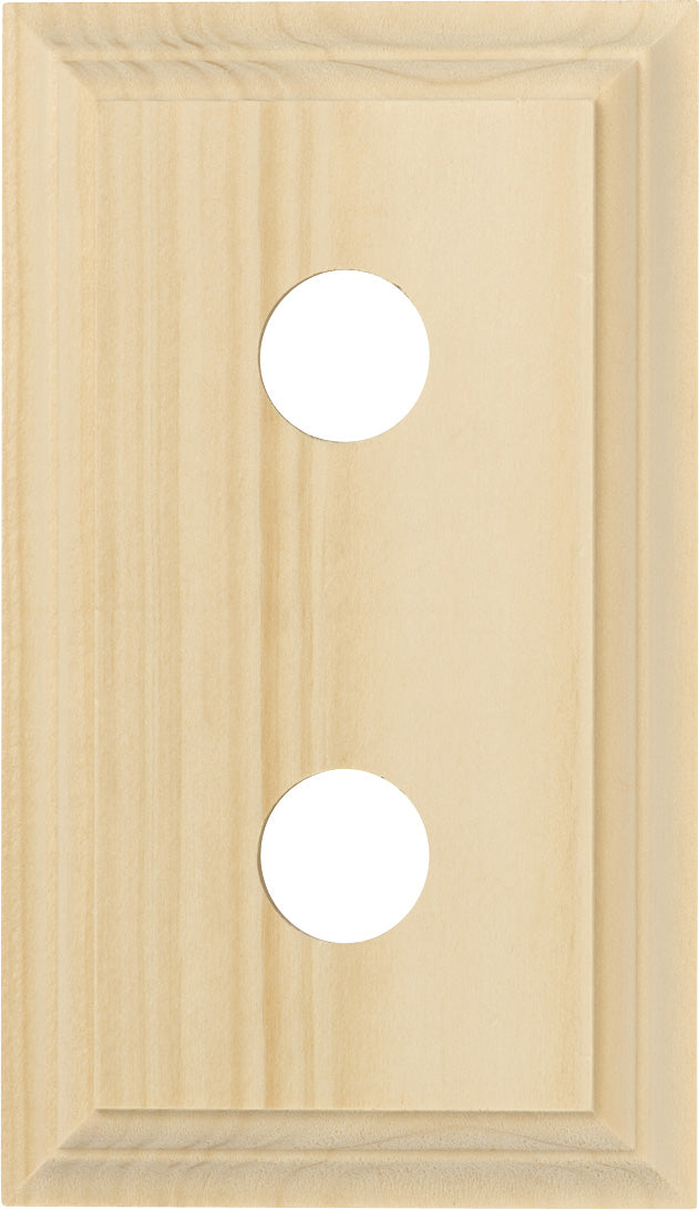 Double Switch & Socket Wood Blocks - Classic Profile