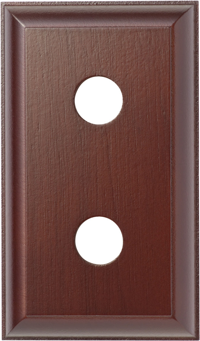 Double Switch & Socket Wood Blocks - Traditional Profile Cedar Finish