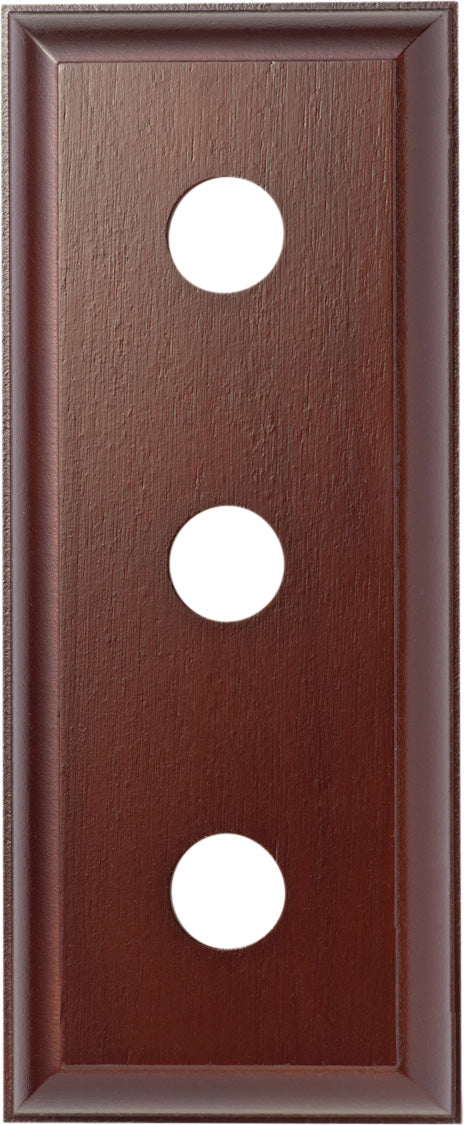 Triple Switch & Socket Wood Blocks - Traditional Profile Cedar Finish