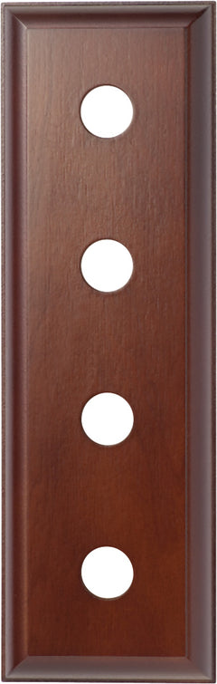 Quad Switch & Socket Wood Blocks - Traditional Profile Cedar Finish