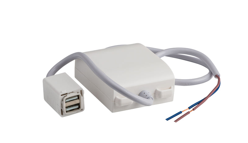 USB Socket Mechanism Fast Charging White White