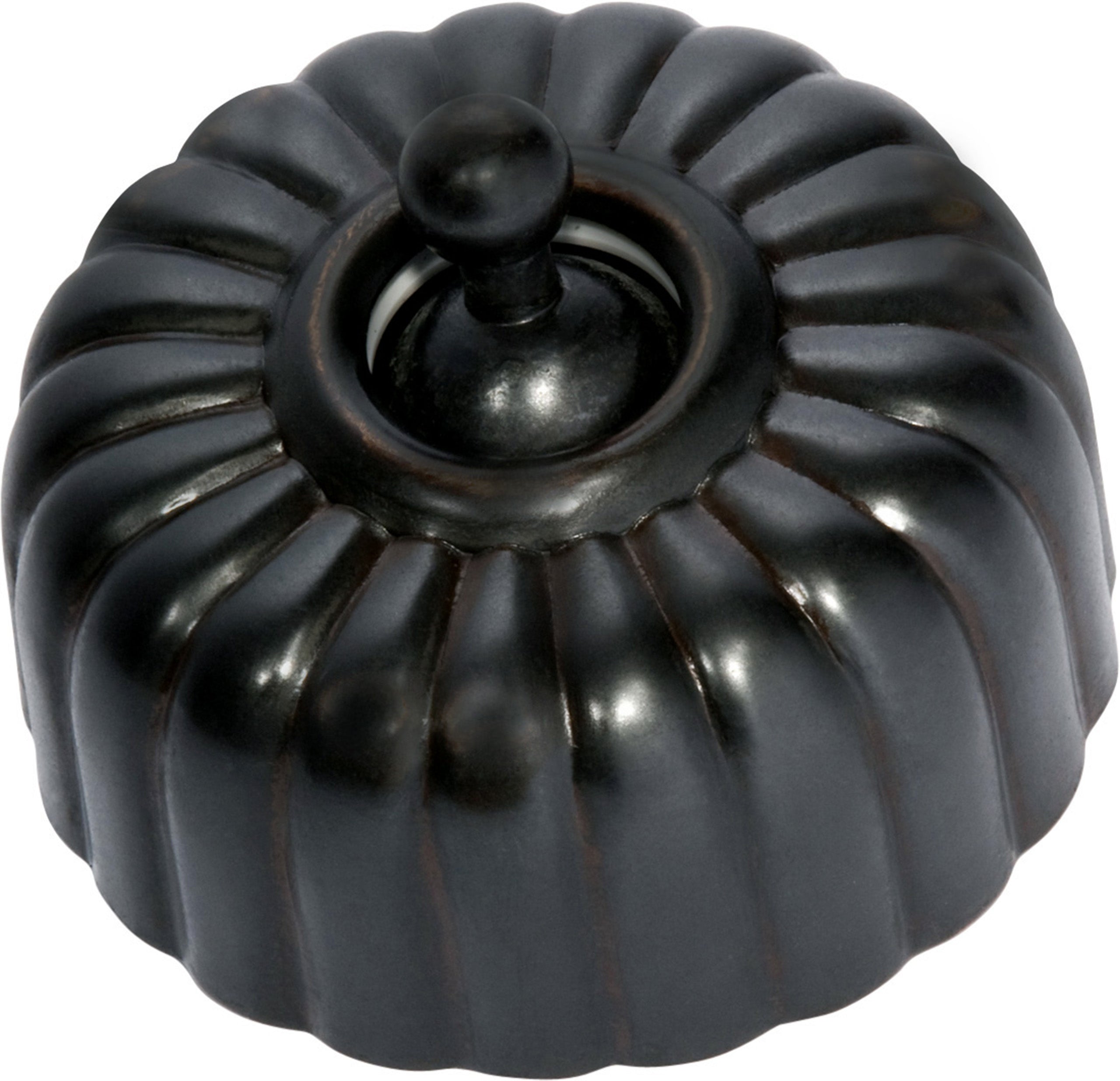 Fluted Light Switches Antique Copper