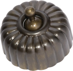Fluted Light Switches Antique Brass
