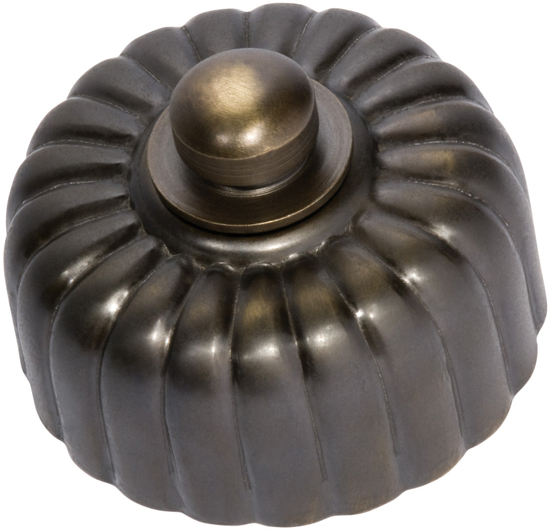 Fluted Fan Controller Antique Brass
