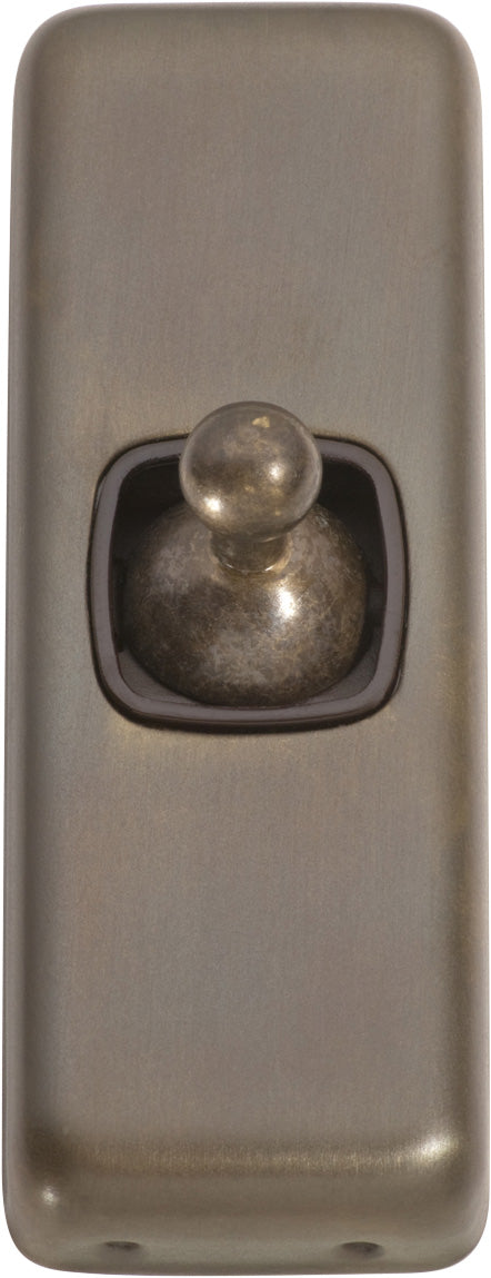 Flat Plate 1 Gang Toggle Switches Antique Brass / W30mm