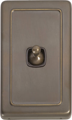 Flat Plate 1 Gang Toggle Switches Antique Brass / W72mm