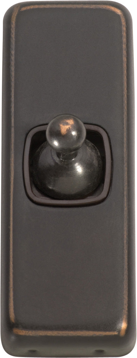 Flat Plate 1 Gang Toggle Switches Antique Copper / W30mm