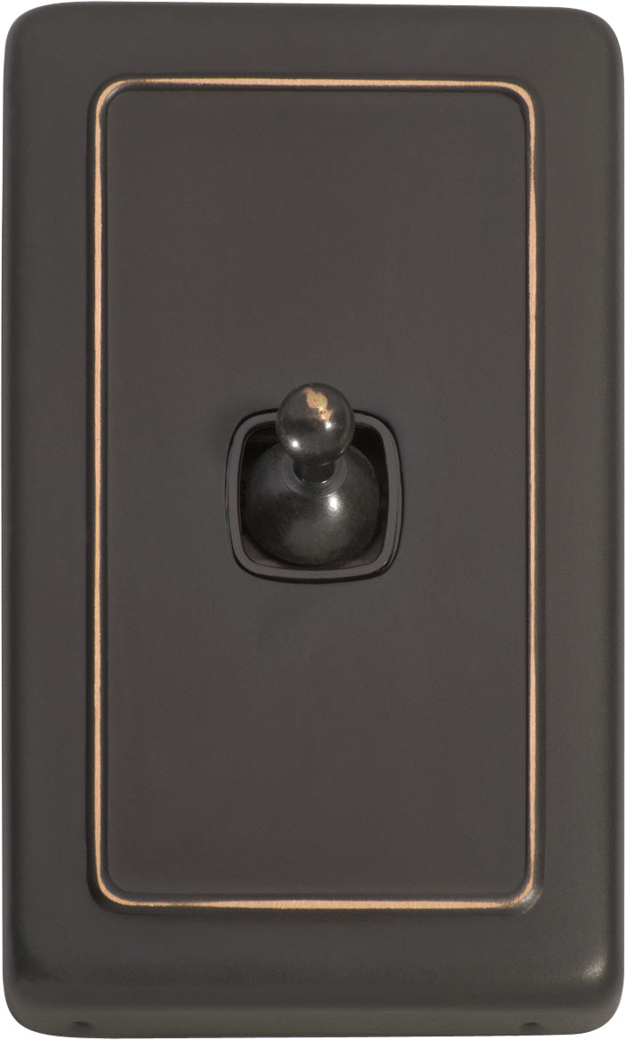 Flat Plate 1 Gang Toggle Switches Antique Copper / W72mm