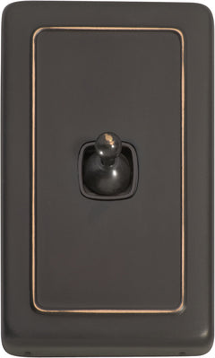 Flat Plate 1 Gang Toggle Switches Antique Copper / W72mm