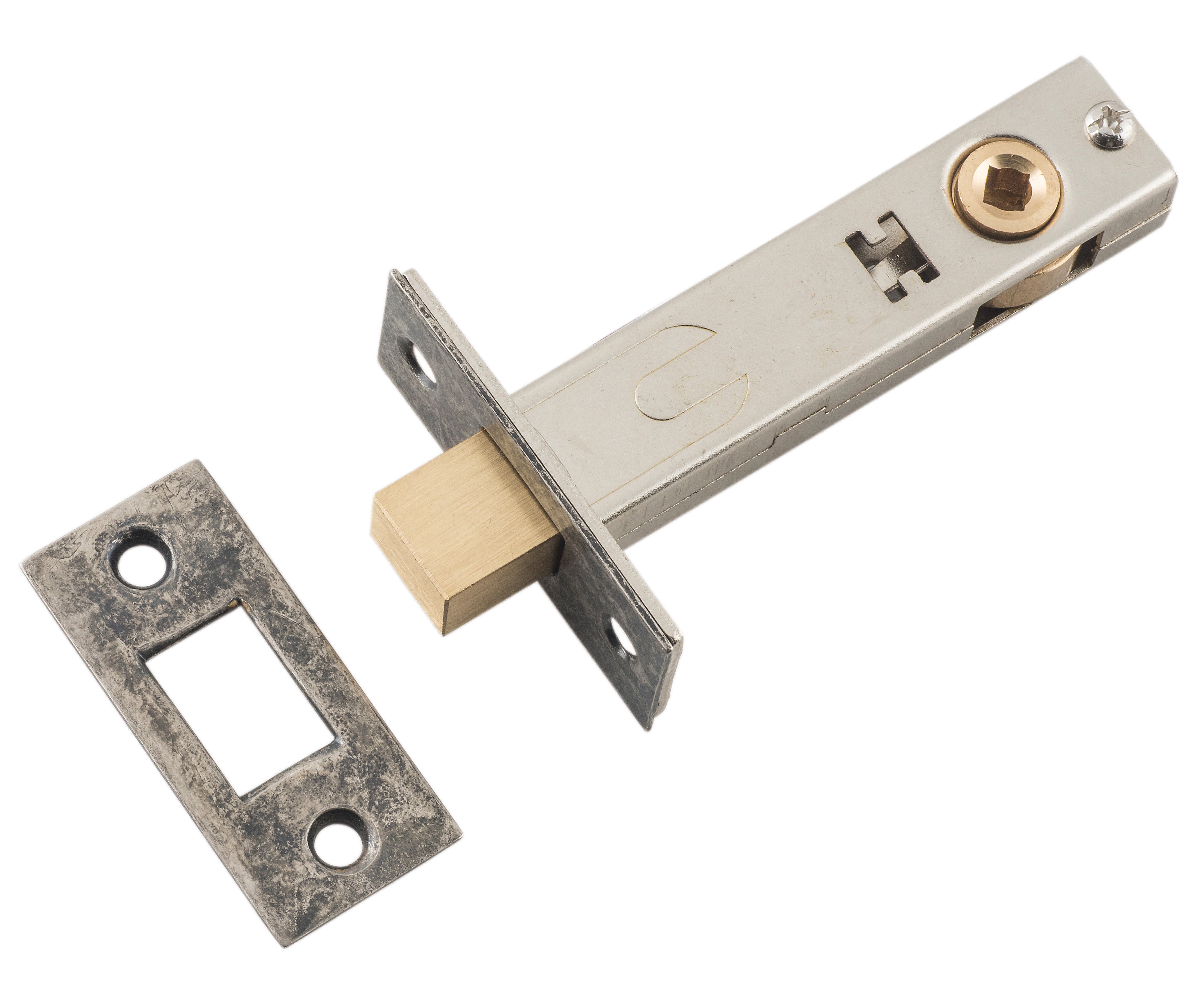 Privacy Bolt Rumbled Nickel / L70mm