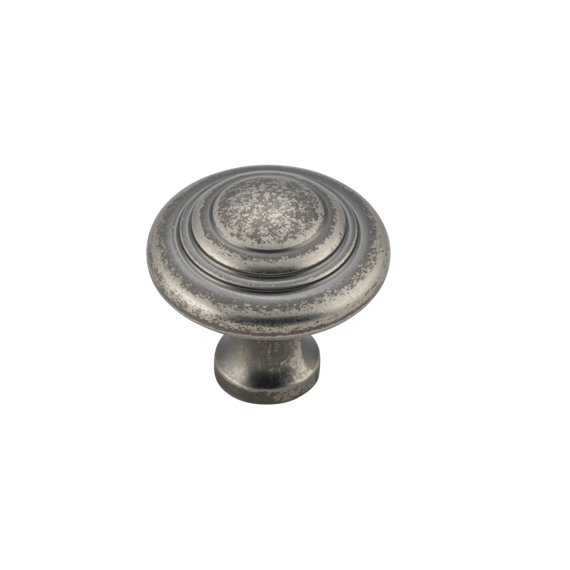 Domed Cupboard Knob Rumbled Nickel / D25xP24mm