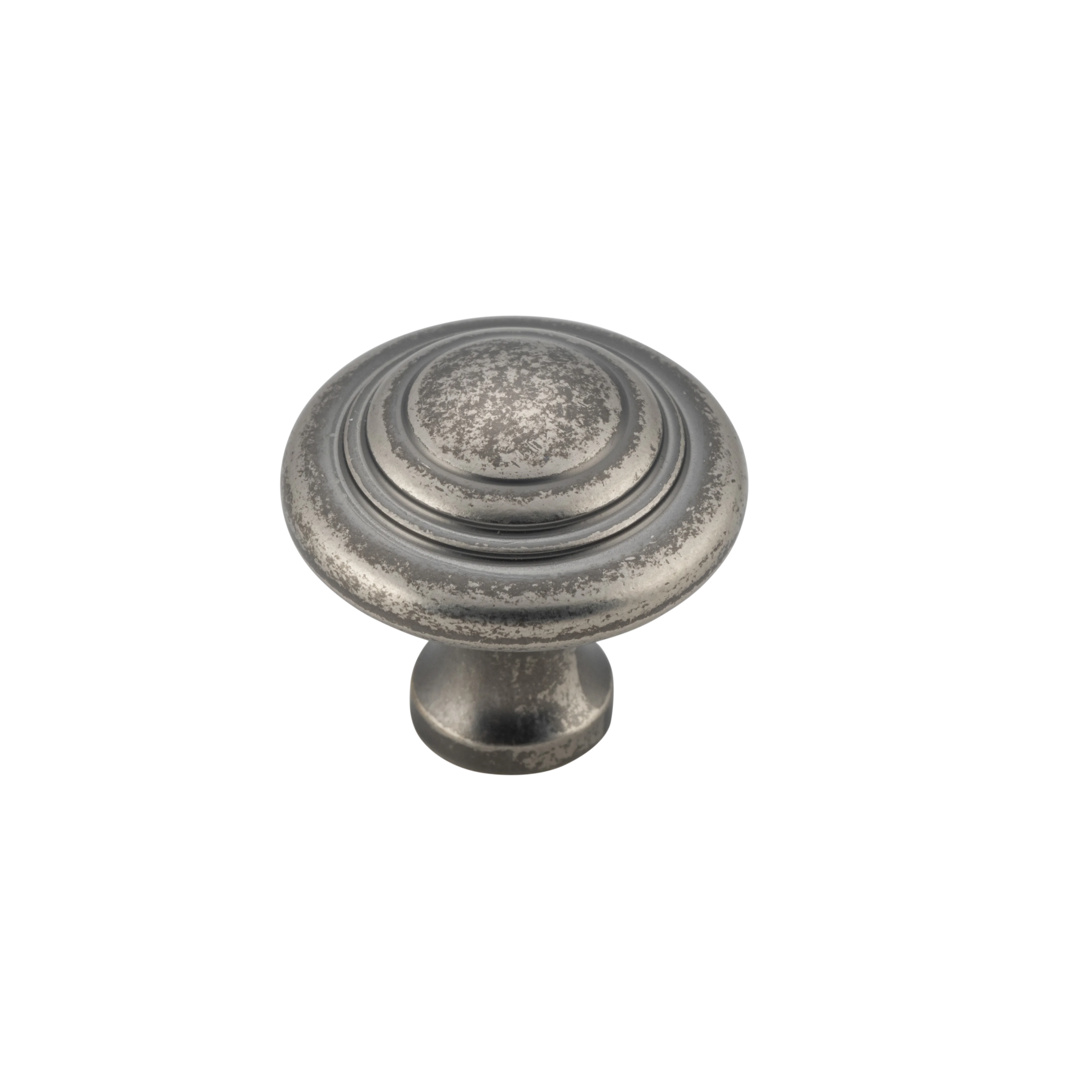 Domed Cupboard Knob Rumbled Nickel / D25xP24mm