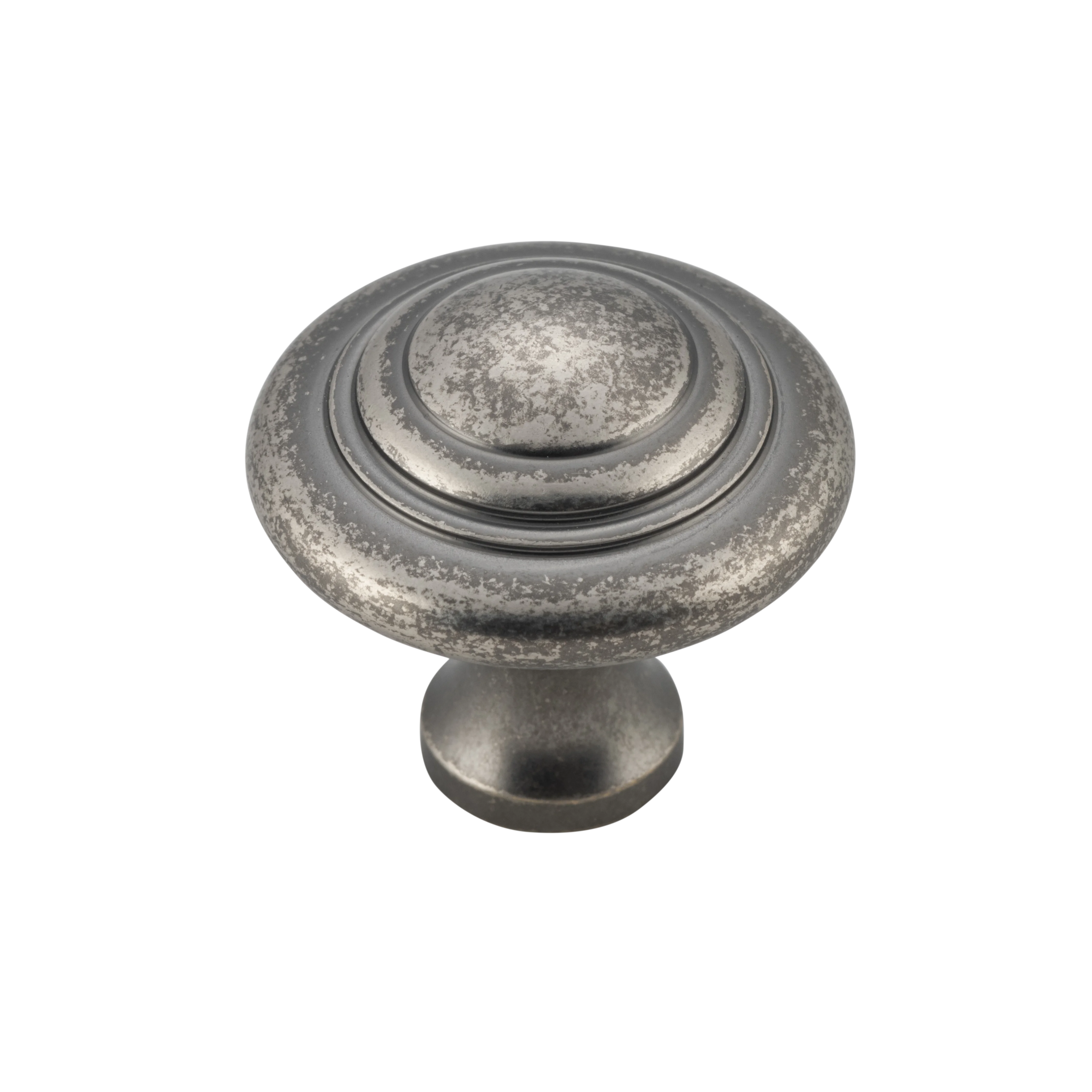 Domed Cupboard Knob Rumbled Nickel / D32xP29mm